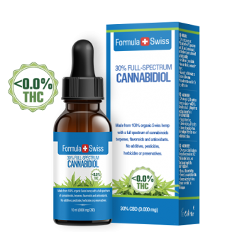 CBD капки Formula Swiss широк спектър в масло от конопено семе 3%-30% 10 ml